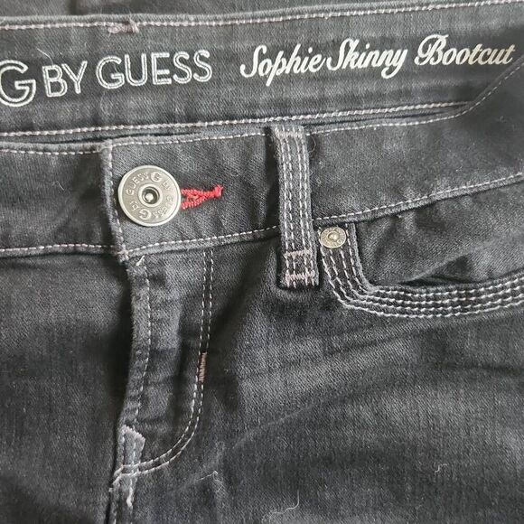 63 Guess black Sophie Skinny bootcut jeans - Picture 4 of 8